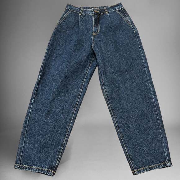 Shein High Waist Pleat Jeans 28 90s Oversize Wide Leg 90's Skater Streetwear Hip - Picture 1 of 4